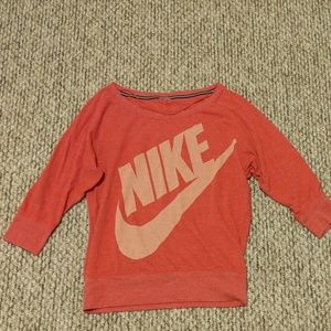 Nike off the shoulder crew